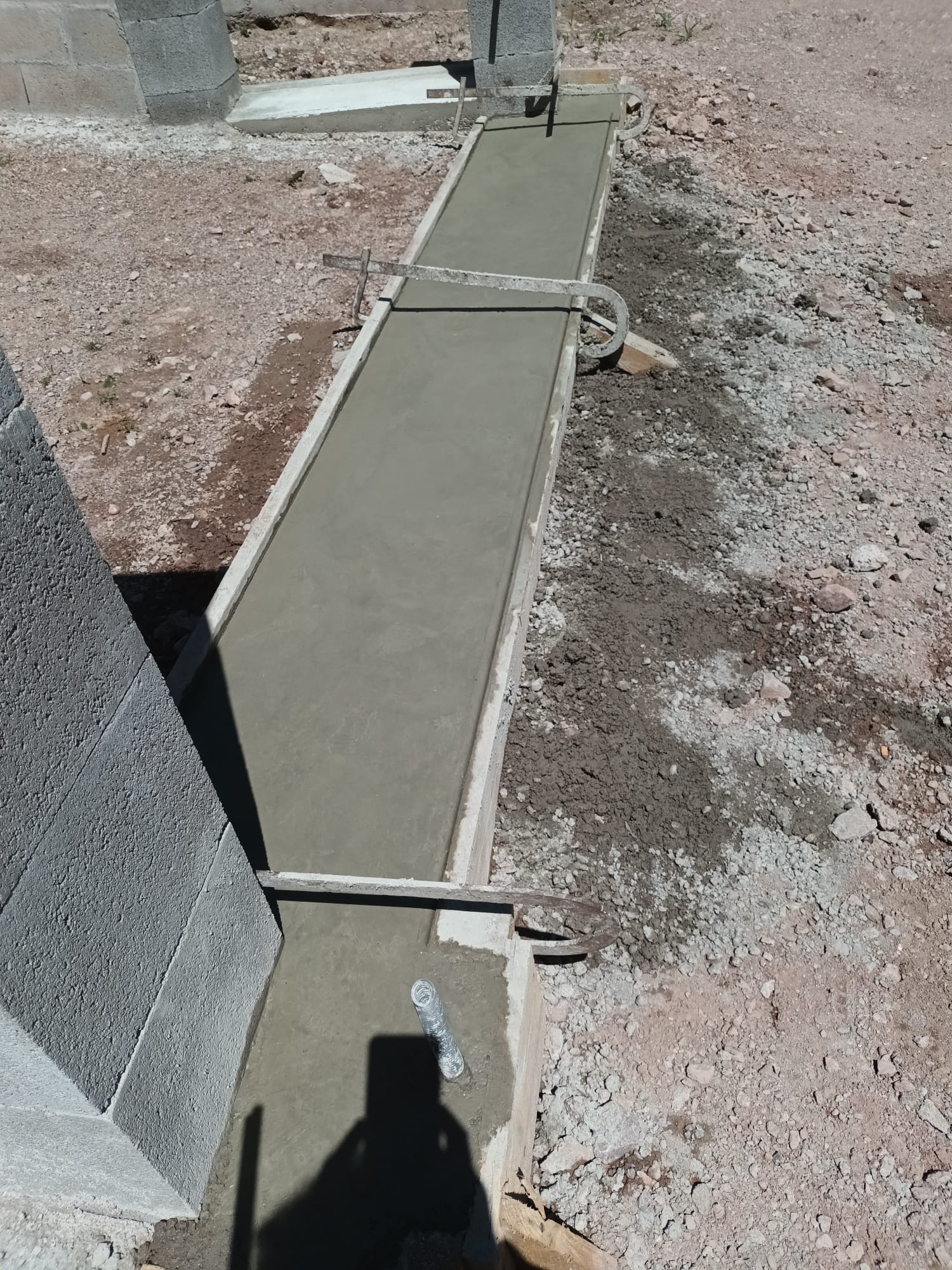 Coulage d'un linteau béton